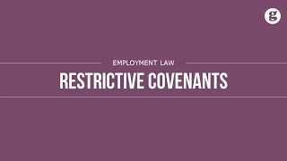 Restrictive Covenants [upl. by Wivinah]