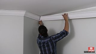 How To Install CROWN MOLDING using a SAWSET PROTRACTOR AMAZON crown molding miter bevel [upl. by Muhammad403]