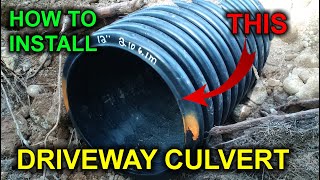 How To Install a 12quot Driveway Culvert in 20 Minutes [upl. by Plate]