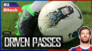 Long Pass Technique Football Driven Passes  Tips [upl. by Llevra]