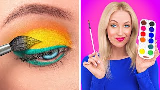 HOW TO SNEAK MAKEUP INTO CLASS  Back To School Beautiful Makeup by 123 GO [upl. by Woodrow]