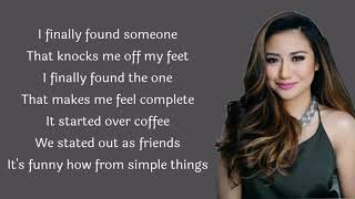 Albert Pineda amp Morissette Amon I Finally Found SomeoneLyrics [upl. by Arluene]