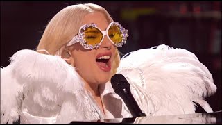 Your Song  Lady gaga Live  Elton John Tribute [upl. by Waldo277]