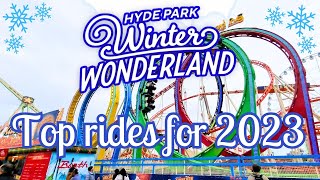 Winter Wonderland Hyde Park London  top rides [upl. by Brandais868]