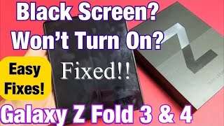 Galaxy Z Fold 3 amp 4 Black Screen Wont Turn On Easy Fixes [upl. by Diana249]