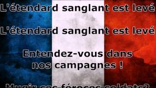 La Marseillaise quotVersion Courtequot Parole [upl. by Ahsemat]