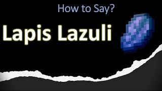 How to Pronounce Lapis Lazuli MINECRAFT [upl. by Floris802]