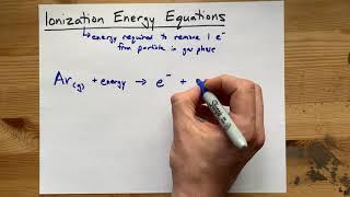 Ionization Energy Equations [upl. by Alilad685]