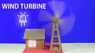 WORKING Model of a Wind Turbine From Cardboard  How to Make a Wind Turbine [upl. by Shayn667]