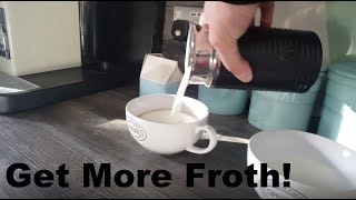 How to Get More Froth from Your Nespresso Coffee Aeroccino  Nespresso tips and help [upl. by Ecnerol]