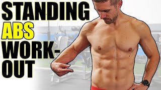 10 MINUTE STANDING ABS ROUTINE  Strong Six Pack Core Workout [upl. by Anawed]