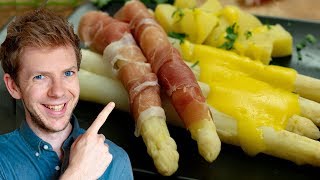 Spargel mit Schinken  Omas Rezept [upl. by Nefen473]