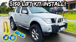 D40 NAVARA LIFT KIT INSTALL  2657017 MUD TYRES [upl. by Epperson179]