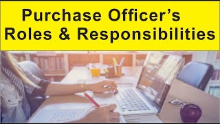 Purchase executive job responbilty II Procurement Officer role and responsiblities [upl. by Peisch]