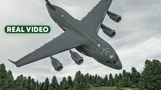 Air Force C17 Crashes Just After Takeoff in Alaska  Dangerous Aerobatics With Real Video [upl. by Elaine]