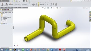 SolidWorks tutorial 3D Pipe [upl. by Nahtanha]