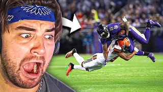 HOCKEY FAN Reacts to CRAZIEST NFL HITS  KingWoolz Reacts [upl. by Anuahsar633]