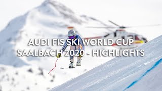 Highlights Audi FIS Skiweltcup Abfahrt 2020 Saalbach [upl. by Nrehtac]