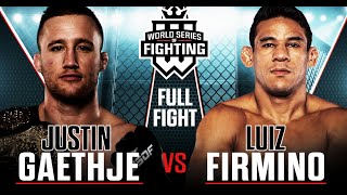 Full Fight  Justin Gaethje vs Luiz Firmino Lightweight Title Bout  WSOF 34 2016 [upl. by Lalitta]