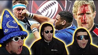 Americans React to RUGBY FIGHTS [upl. by Isyad]