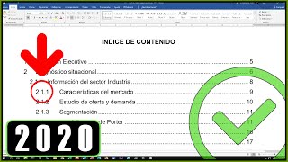 WORD Como hacer un INDICE automático para Tesis Tesina Monografías y otros documentos [upl. by Aradnahc]