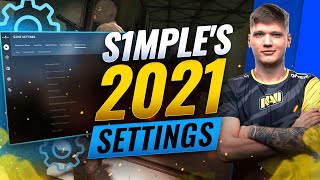 S1mples UPDATED 2021 CSGO Settings Sensitivity Video Crosshair amp MORE [upl. by Amerak822]