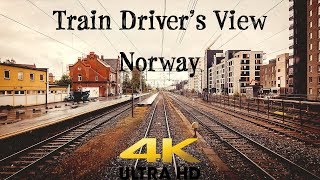 4K CABVIEW Train to Oslo Diverted over the Gjøvik Line [upl. by Aytnahs]