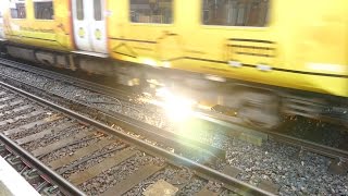 Merseyrail 507 009 making arcs at Birkdale station [upl. by Elylrac]