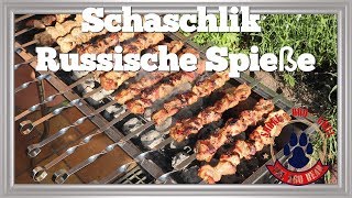 Schaschlik Russische Spieße Super zart  The BBQ Bear Deutsch [upl. by Ilonka]