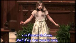 O Mio Babbino Caro by Jackie Evancho with lyrics and English translation [upl. by Arahsat694]