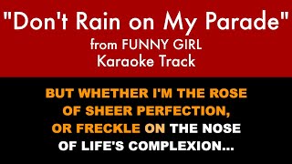 quotDont Rain on My Paradequot from Funny Girl  Karaoke Track with Lyrics on Screen [upl. by Eerehc]