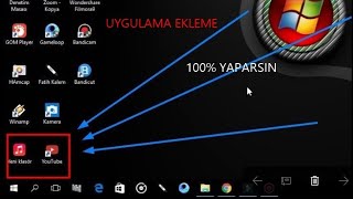 Bilgisayarda Masaüstüne Uygulama Ekleme 100 Yaparsın [upl. by Feld806]