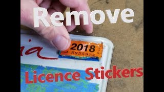 Licence Plate Sticker Removal [upl. by Nozicka]