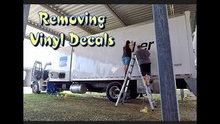 REMOVING VINYL DECALS FROM A TRUCK [upl. by Nicol463]