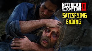 Arthur Kills Micah in Cliff Fight Ending Red Dead Redemption 2 [upl. by Jaquelin]