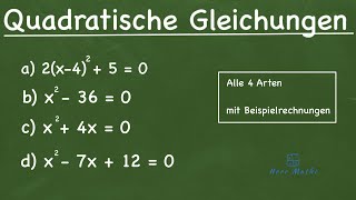 Quadratische Gleichungen lösen mit Beispielen [upl. by Inaluiak]