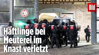 Gefängnismeuterei Polizei stürmt Knast in Thüringen  JVA Untermaßfeld [upl. by Sonnie]