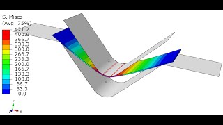 Manufacturing Simulation Sheet metal Bending Abaqus CAEImplicitStandard [upl. by Annunciata584]