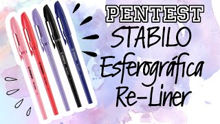 Testando Canetas Stabilo esferográficas Reliner  Ótima caneta para fazer resumos [upl. by Dagnah]